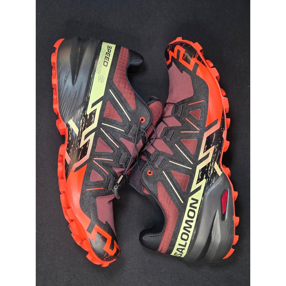 Salomon Speedcross 6 Mens Trail Running Shoes Red Black 475815 Size 12